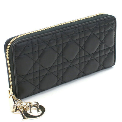 ディオール 長財布ラウンドファスナー レディース ブランド Christian Dior イタリア S0007 ブラック 財布 DIOS0007011