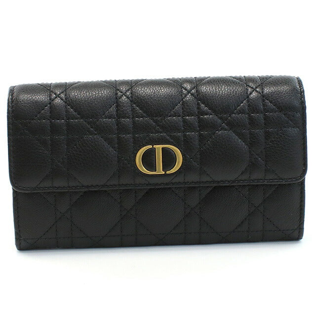 ディオール 長財布ニ折小銭入付き レディース ブランド Christian Dior イタリア S5039 ブラック 財布 DIOS5039011