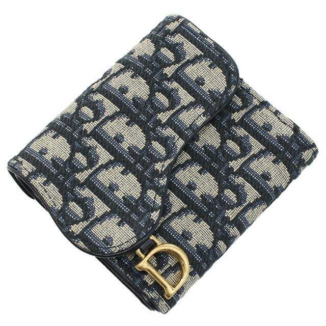 ディオール 三折財布小銭入付き レディース ブランド Dior S5652 ネイビー 財布 DIOS5652011