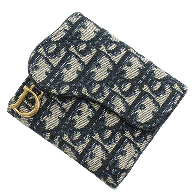 ディオール 三折財布小銭入付き レディース ブランド Dior S5652 ネイビー 財布 DIOS5652011