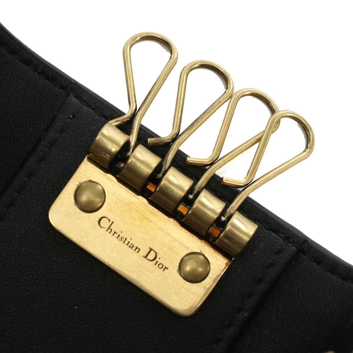 ディオール 4連キーケース レディース ゴートスキン イタリア S5695 ブラック 小物 DIOS5695011