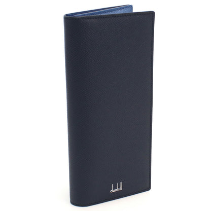ダンヒル 長財布ニ折小銭入付き メンズ カタオシ レザー イタリア 18F2100CA NAVY ネイビー系 財布 DUN18F2100CA021