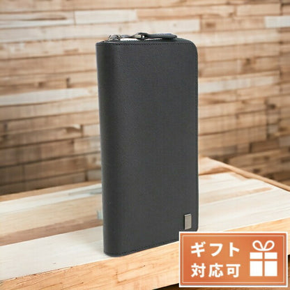 ダンヒル 長財布ラウンドファスナー メンズ カタオシ レザー タイ 21FS218SG BLACK ブラック 財布 DUN21FS218SG011