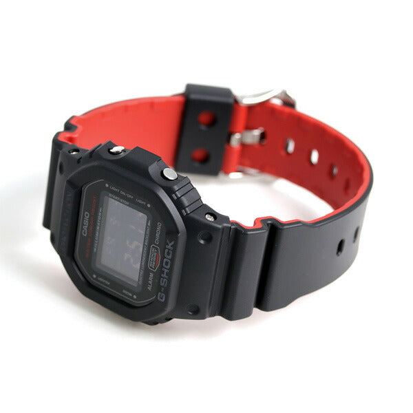 gショック ジーショック G-SHOCK ブラック＆レッド アラーム メンズ 腕時計 ブランド DW-5600HR-1DR カシオ DW-5600HR-1DR