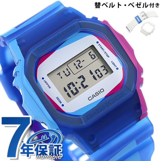 CASIO G-SHOCK デジタル腕時計 レッド/ブルー CASIO G-SHOCK DW-5600BBR-1JF ブラックXレッド 限定モデル