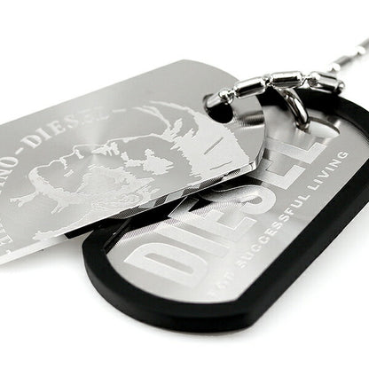 ディーゼル ネックレス ドッグタグ ダブルプレート ジュエリー アクセサリー メンズ DX0011040 DIESEL シルバー/ブラック 記念品 プレゼント ギフト DX0011040