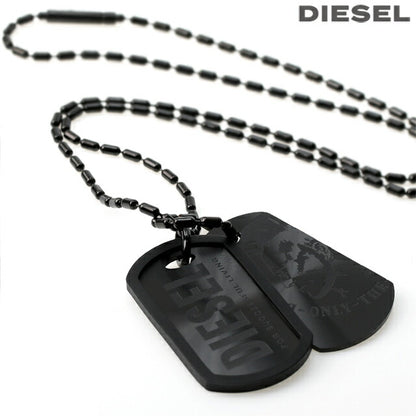 ディーゼル ネックレス DIESEL ステンレススチール ドッグタグ メンズ DX0014040 ブラック アクセサリー 記念品 プレゼント ギフト DX0014040