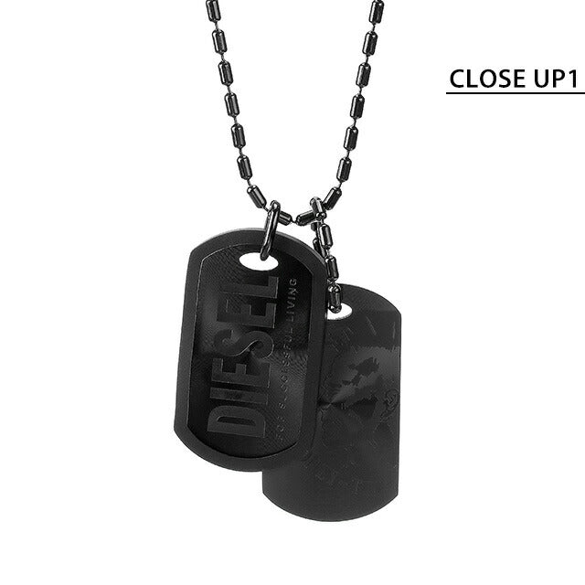 ディーゼル ネックレス DIESEL ステンレススチール ドッグタグ メンズ DX0014040 ブラック アクセサリー 記念品 プレゼント ギフト DX0014040
