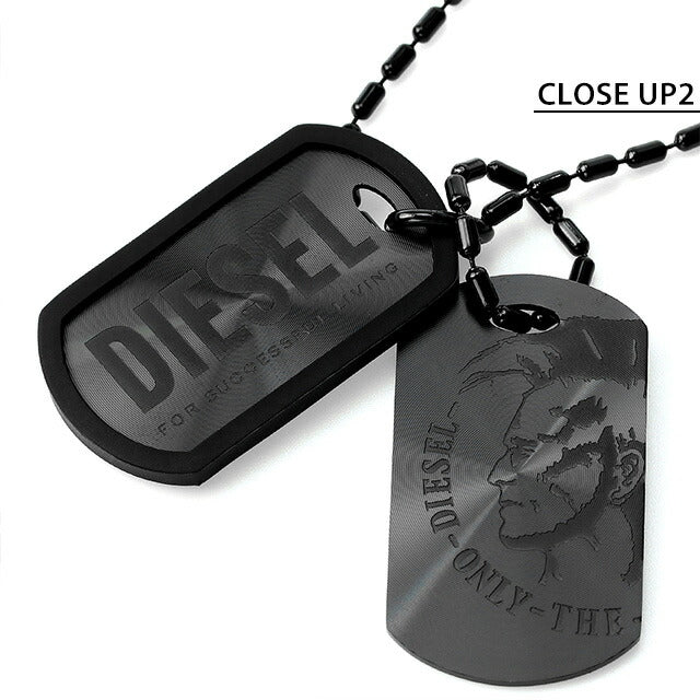 ディーゼル ネックレス DIESEL ステンレススチール ドッグタグ メンズ DX0014040 ブラック アクセサリー 記念品 プレゼント ギフト DX0014040