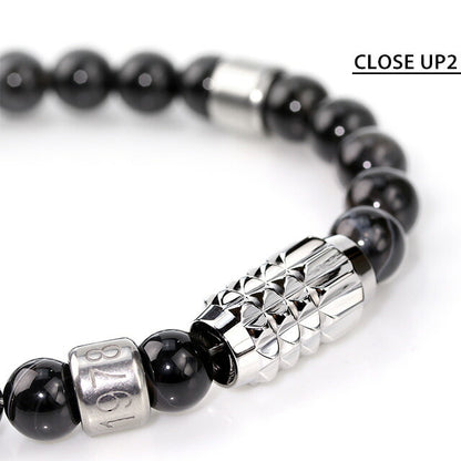 ディーゼル ブレスレット DIESEL ステンレススチール メンズ DX0847040 ブラック シルバー アクセサリー DX0847040