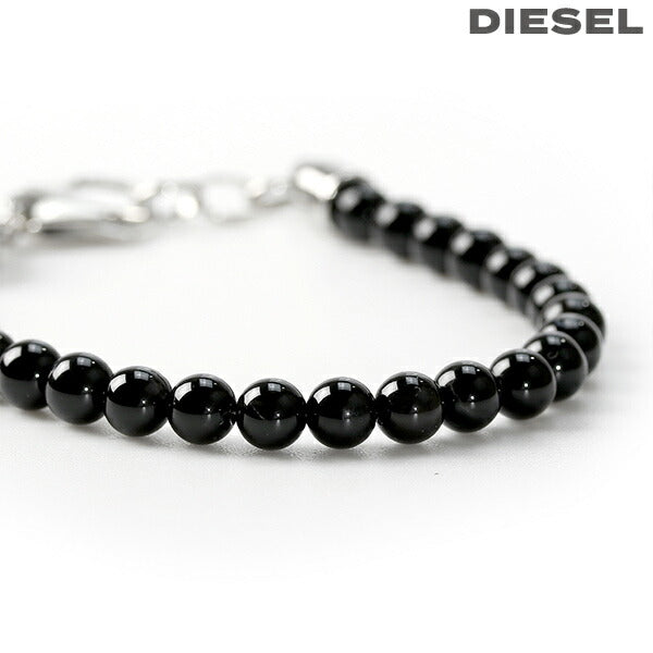 ディーゼル ブレスレット DIESEL ステンレススチール ビーズ メンズ DX0848040 ブラック アクセサリー 記念品 プレゼント ギフト DX0848040