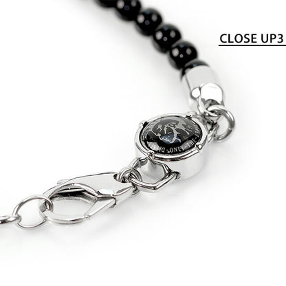 ディーゼル ブレスレット DIESEL ステンレススチール ビーズ メンズ DX0848040 ブラック アクセサリー 記念品 プレゼント ギフト DX0848040