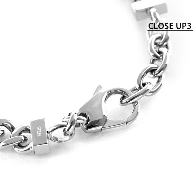 ディーゼル ブレスレット DIESEL STACKED ステンレススチール メンズ レディース DX0966040 シルバー アクセサリー DX0966040