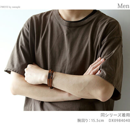 ディーゼル ブレスレット DIESEL レザー 2重 ダブル メンズ DX0984040 ブラウン アクセサリー 記念品 プレゼント ギフト DX0984040
