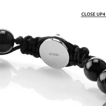 ディーゼル ブレスレット DIESEL ステンレススチール ビーズ メンズ DX1101040 ブラック シルバー アクセサリー 記念品 プレゼント ギフト DX1101040