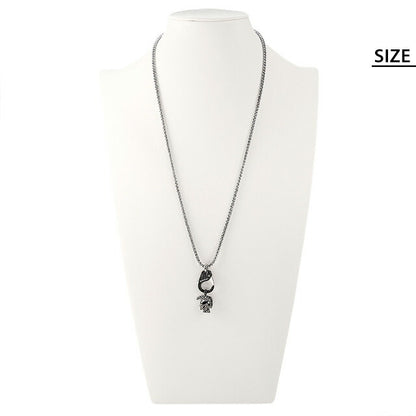 ディーゼル ネックレス DIESEL ペンダント ステンレススチール メンズ レディース DX1148040 ブラック シルバー アクセサリー 記念品 プレゼント ギフト DX1148040