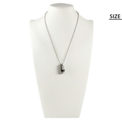 ディーゼル ネックレス DIESEL チェーン ステンレススチール プレート メンズ レディース DX1156040 シルバー アクセサリー DX1156040
