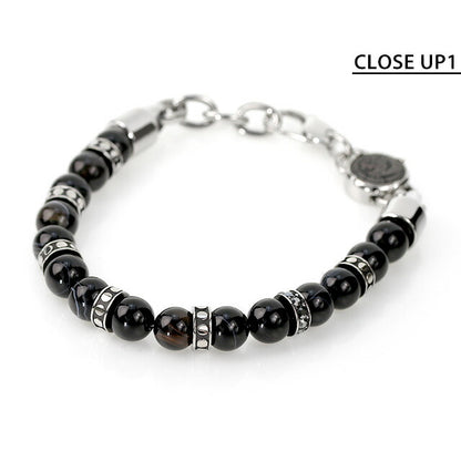 ディーゼル ブレスレット DIESEL ステンレススチール ビーズ メンズ DX1163040 ブラック シルバー アクセサリー 記念品 プレゼント ギフト DX1163040