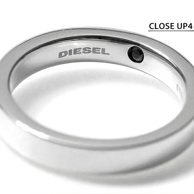 Diesel Ring Men's Brand DIESEL Logo 2 Piece Set Silver Gold
