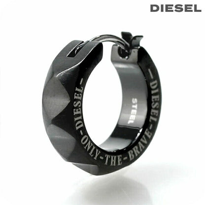ディーゼル ピアス メンズ ブランド ステンレススチール フープ 片耳用 DX1273001 ブラック アクセサリー DX1273001