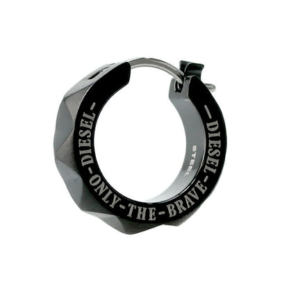 ディーゼル ピアス メンズ ブランド ステンレススチール フープ 片耳用 DX1273001 ブラック アクセサリー DX1273001