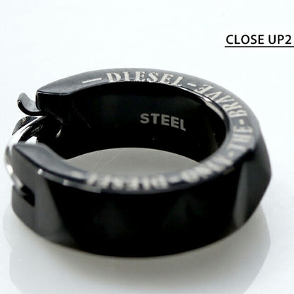 ディーゼル ピアス メンズ ブランド ステンレススチール フープ 片耳用 DX1273001 ブラック アクセサリー DX1273001