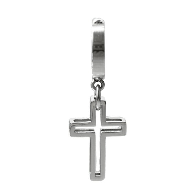 ディーゼル ピアス メンズ ブランド DIESEL フープ クロス 片耳用 DX1333040 シルバー アクセサリー DX1333040