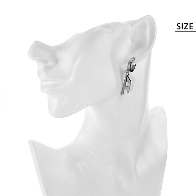 ディーゼル ピアス メンズ レディース ブランド ステンレススチール フープ 片耳用 DX1336040 シルバー アクセサリー DX1336040