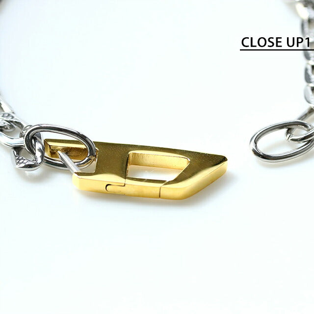 ディーゼル ブレスレット メンズ レディース ブランド チェーン ステンレススチール DX1338040 シルバー アクセサリー DX1338040