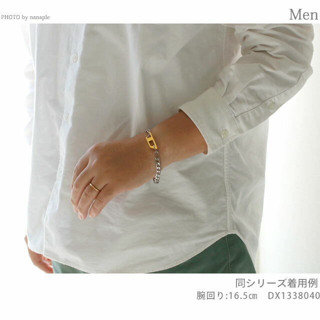 ディーゼル ブレスレット メンズ レディース ブランド チェーン ステンレススチール DX1338040 シルバー アクセサリー DX1338040