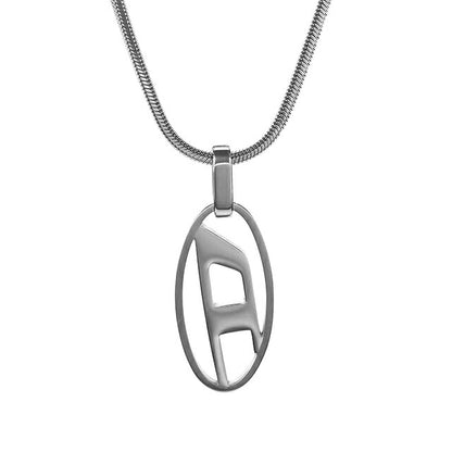 ディーゼル ネックレス メンズ レディース ブランド DIESEL ペンダント ロゴ シルバー アクセサリー DX1342040