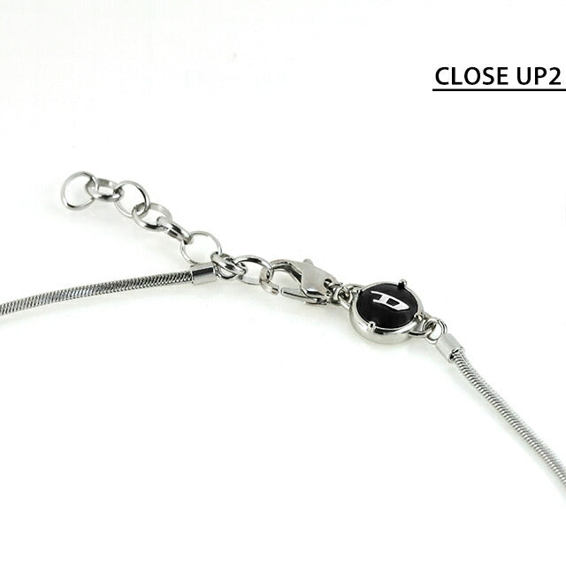 ディーゼル ネックレス メンズ レディース ブランド DIESEL ペンダント ロゴ シルバー アクセサリー DX1342040