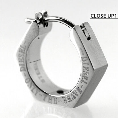 ディーゼル ピアス メンズ ブランド DIESEL フープ 片耳用 DX1345040 シルバー アクセサリー DX1345040