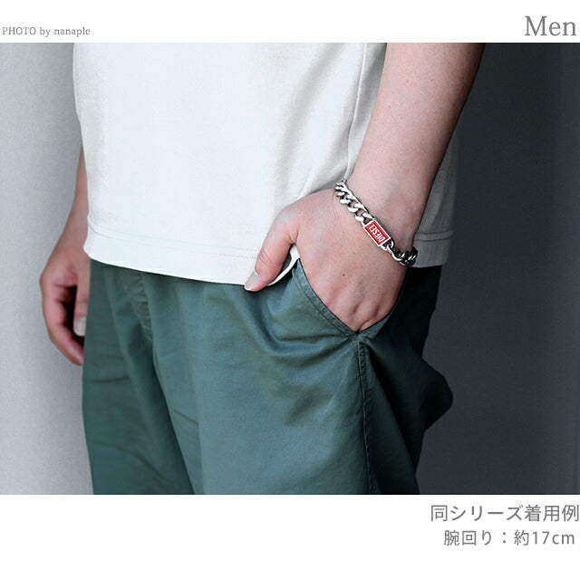 ディーゼル ブレスレット DIESEL ステンレススチール メンズ レディース DX1371040 シルバー レッド アクセサリー DX1371040