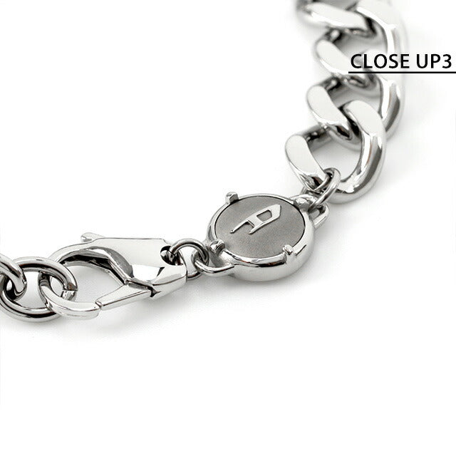 ディーゼル ブレスレット DIESEL ステンレススチール メンズ レディース DX1371040 シルバー レッド アクセサリー DX1371040