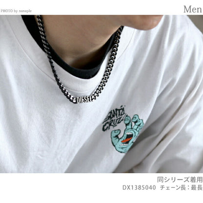 ディーゼル ネックレス DIESEL ステンレススチール メンズ レディース DX1385040 ブラック シルバー アクセサリー 記念品 プレゼント ギフト DX1385040