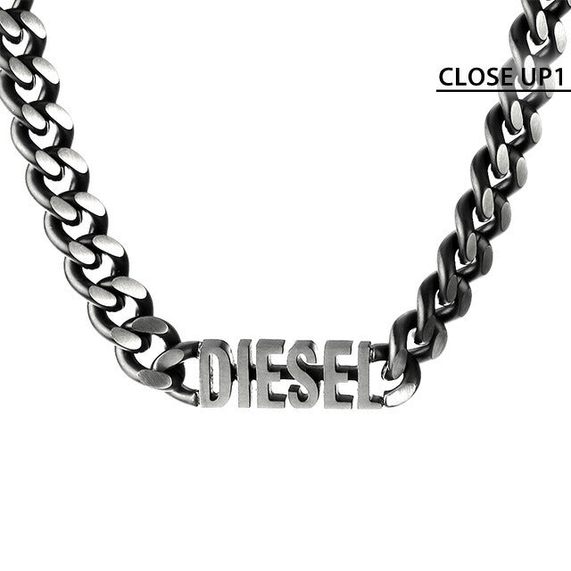 ディーゼル ネックレス DIESEL ステンレススチール メンズ レディース DX1385040 ブラック シルバー アクセサリー 記念品 プレゼント ギフト DX1385040