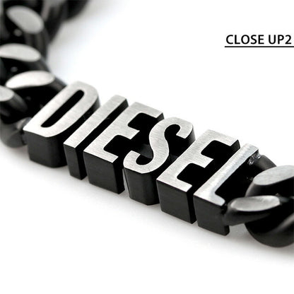 ディーゼル ネックレス DIESEL ステンレススチール メンズ レディース DX1385040 ブラック シルバー アクセサリー 記念品 プレゼント ギフト DX1385040