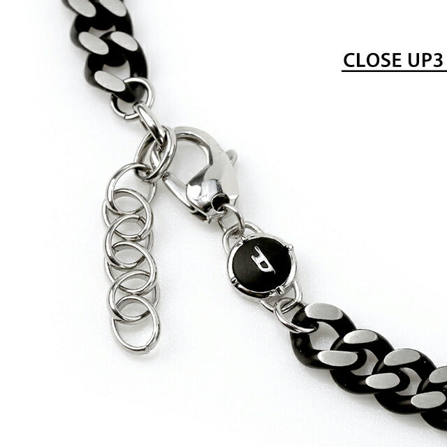 ディーゼル ネックレス DIESEL ステンレススチール メンズ レディース DX1385040 ブラック シルバー アクセサリー 記念品 プレゼント ギフト DX1385040