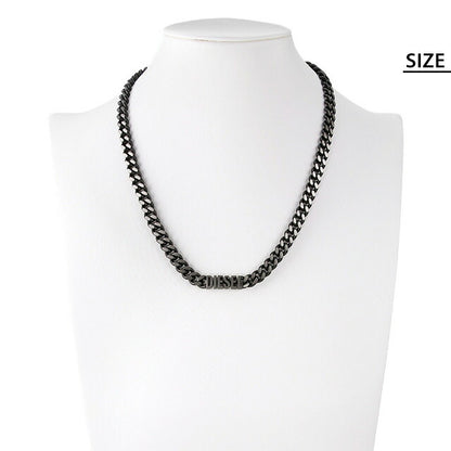 ディーゼル ネックレス DIESEL ステンレススチール メンズ レディース DX1385040 ブラック シルバー アクセサリー 記念品 プレゼント ギフト DX1385040