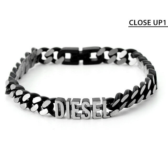 ディーゼル ブレスレット DIESEL ステンレススチール メンズ レディース DX1386040 ブラック シルバー アクセサリー 記念品 プレゼント ギフト DX1386040