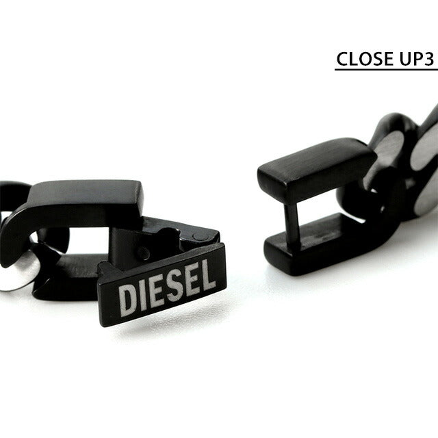 ディーゼル ブレスレット DIESEL ステンレススチール メンズ レディース DX1386040 ブラック シルバー アクセサリー 記念品 プレゼント ギフト DX1386040