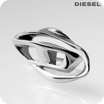 Diesel earrings for men and women brand DIESEL logo stud for one ear silver accessory DX1411040