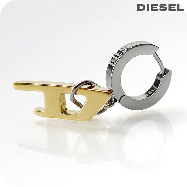 ディーゼル ピアス メンズ ブランド DIESEL フープ 片耳用 DX1419931 ゴールド シルバー アクセサリー DX1419931