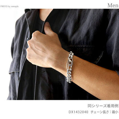 ディーゼル ブレスレット メンズ ブランド ステンレススチール DX1432040 シルバー アクセサリー DX1432040