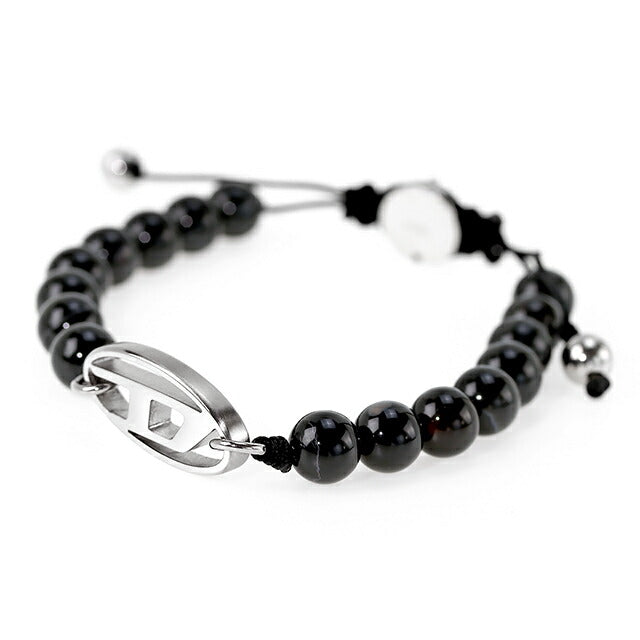 ディーゼル ブレスレット メンズ レディース ブランド セミプレシャス DX1434040 ブラック アクセサリー DX1434040