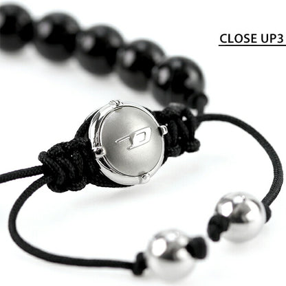 ディーゼル ブレスレット メンズ レディース ブランド セミプレシャス DX1434040 ブラック アクセサリー DX1434040