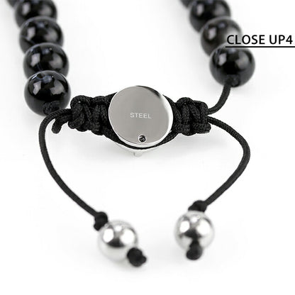 ディーゼル ブレスレット メンズ レディース ブランド セミプレシャス DX1434040 ブラック アクセサリー DX1434040