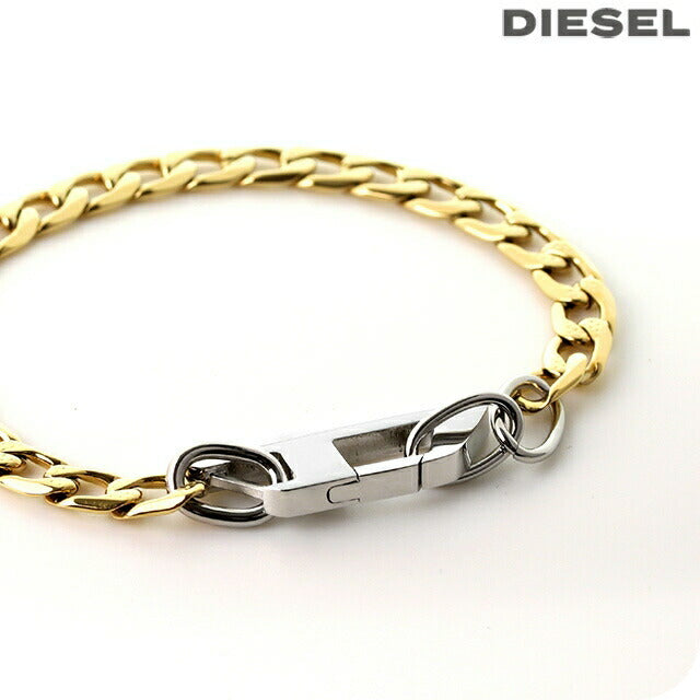 ディーゼル ブレスレット メンズ レディース ブランド ステンレススチール DX1437931 ゴールド シルバー アクセサリー DX1437931
