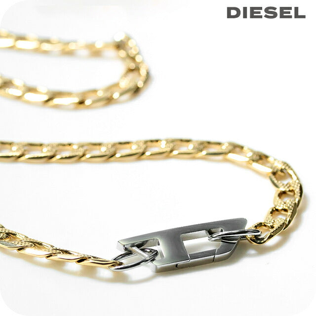 Diesel 项链男士女士品牌 DIESEL 链条标志金色配饰 DX1438931